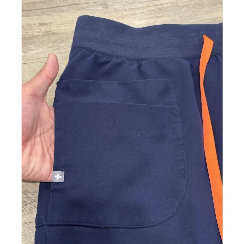FIGS Mens Zamora Scrub Pant Blue Sz M Jogger Cargo Pockets Hospital Lab Work